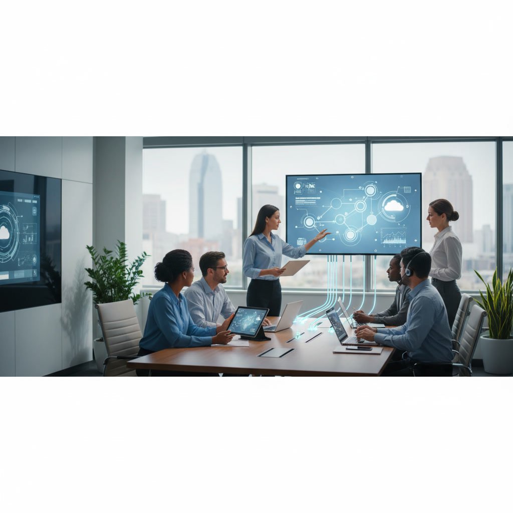 Call center supervisor reviewing AI-generated quality scores and coaching recommendations